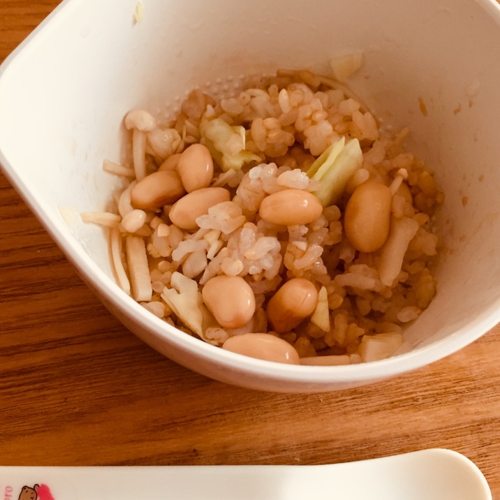 幼児の朝ごはん 水煮大豆と野菜ごはん レシピ 作り方 By へんてこへんてこママ 楽天レシピ